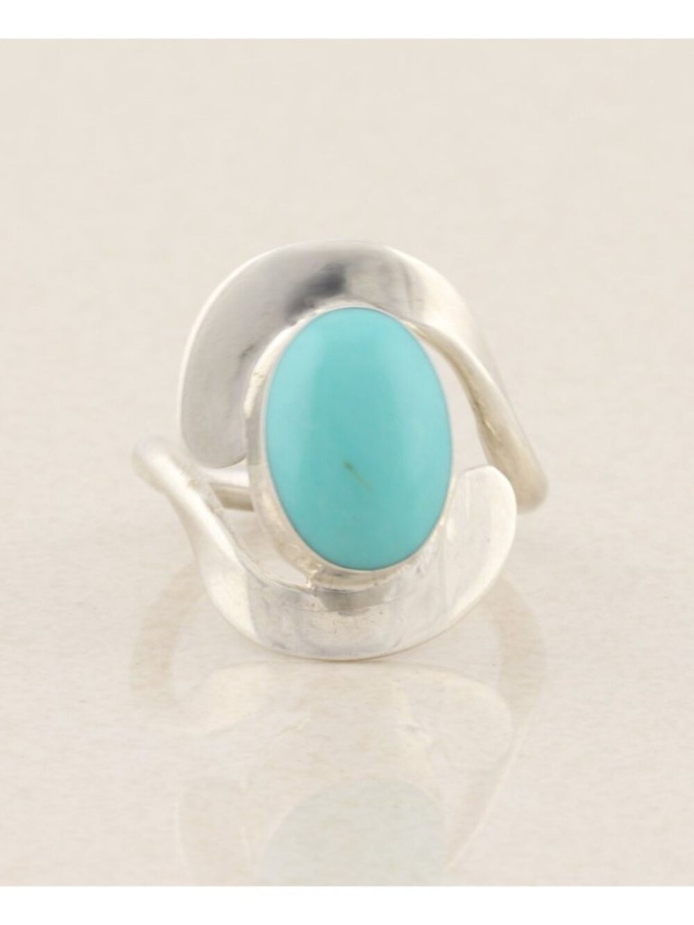 Sterling Silver Natural Turquoise Ring Size 8 1/2